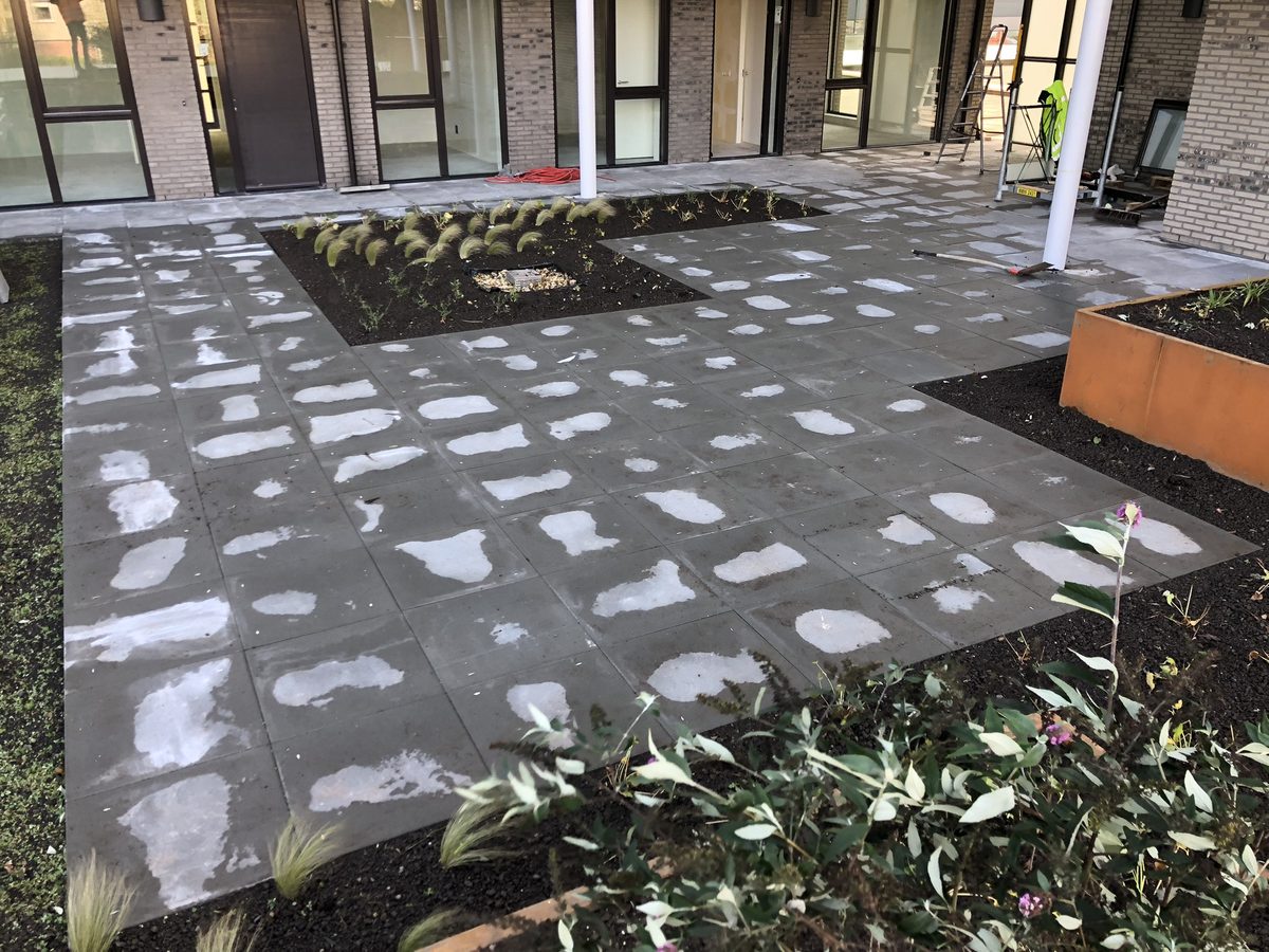 Daktuin Middenweg - binnenhof met plantvakken